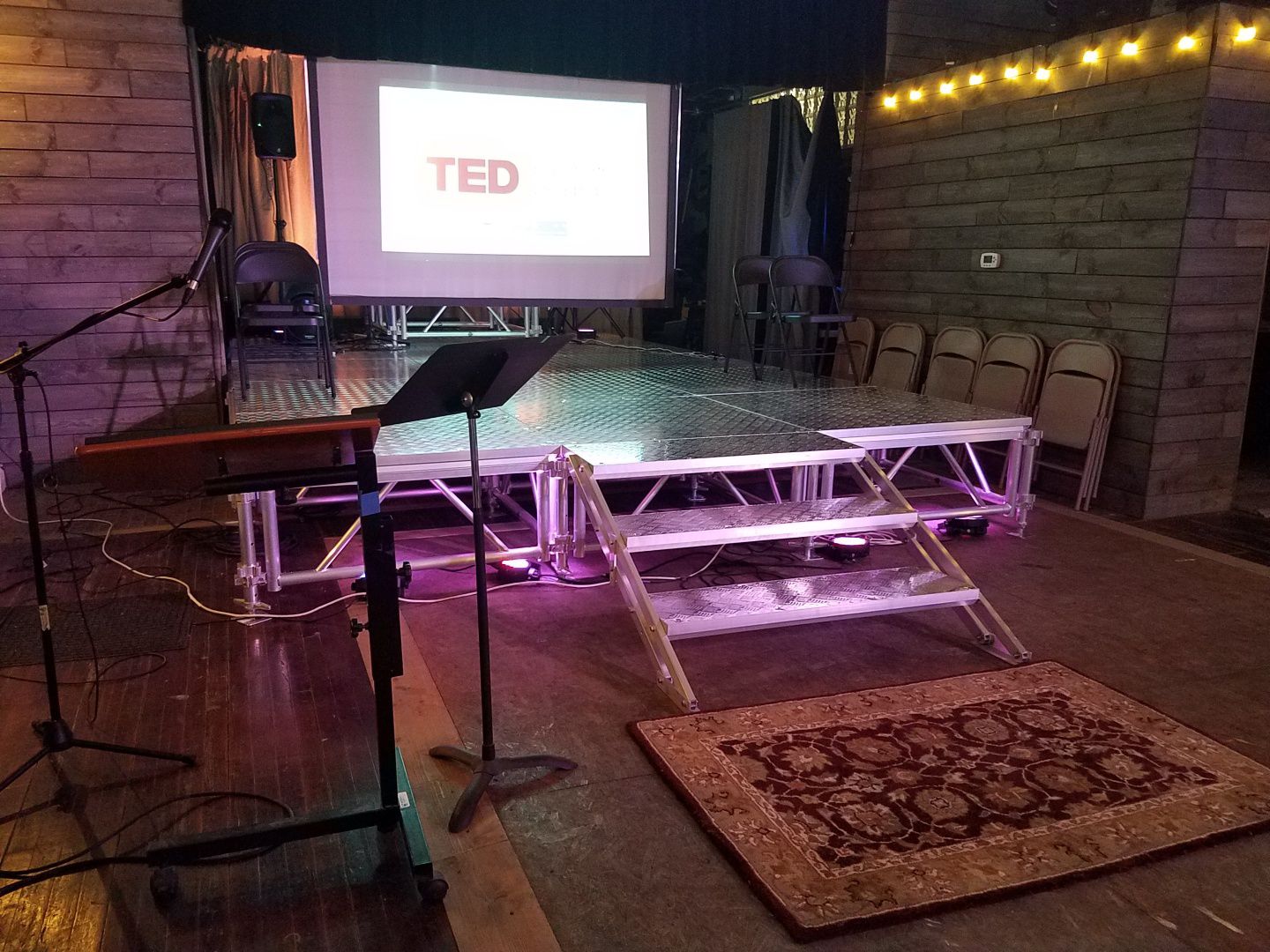The TED stage at Indy Convergence
